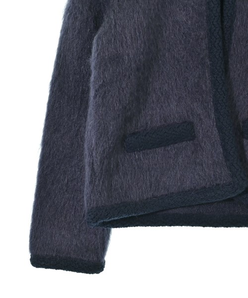 CELINE（セリーヌ）ノーカラージャケット 紺 サイズ:XS レディース/2200692135037