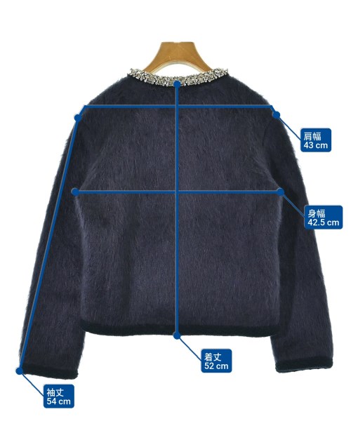 CELINE（セリーヌ）ノーカラージャケット 紺 サイズ:XS レディース/2200692135037