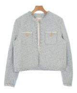 CELINE（セリーヌ）ノーカラージャケット 青 サイズ:40(M位) レディース/2200692135075