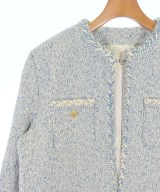 CELINE（セリーヌ）ノーカラージャケット 青 サイズ:40(M位) レディース/2200692135075
