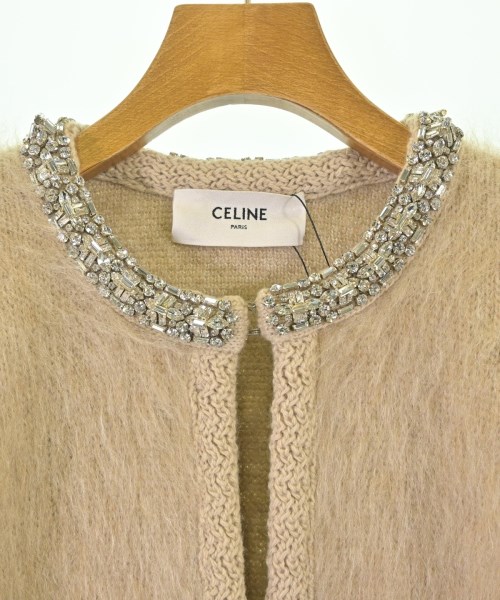 CELINE（セリーヌ）ノーカラージャケット ベージュ サイズ:S レディース/2200692135082