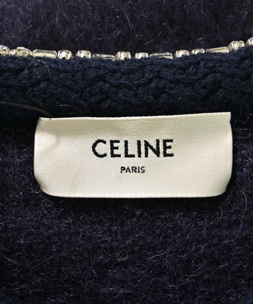 CELINE（セリーヌ）ノーカラージャケット 紺 サイズ:XS レディース/2200692135099