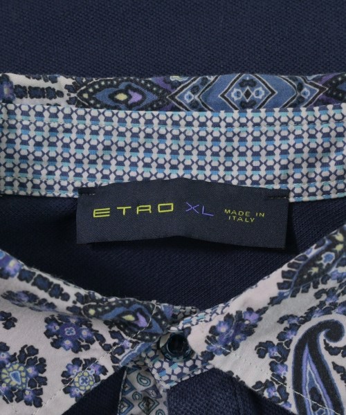 ETRO（エトロ）ポロシャツ 紺 サイズ:XL メンズ/2200635746030