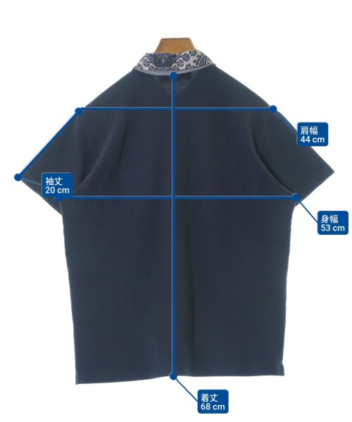 ETRO（エトロ）ポロシャツ 紺 サイズ:XL メンズ/2200635746030