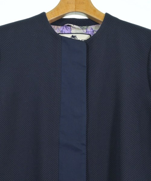 ETRO（エトロ）ノーカラージャケット 紺 サイズ:42(M位) レディース/2200623312032