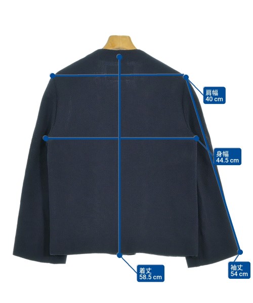 ETRO（エトロ）ノーカラージャケット 紺 サイズ:42(M位) レディース/2200623312032