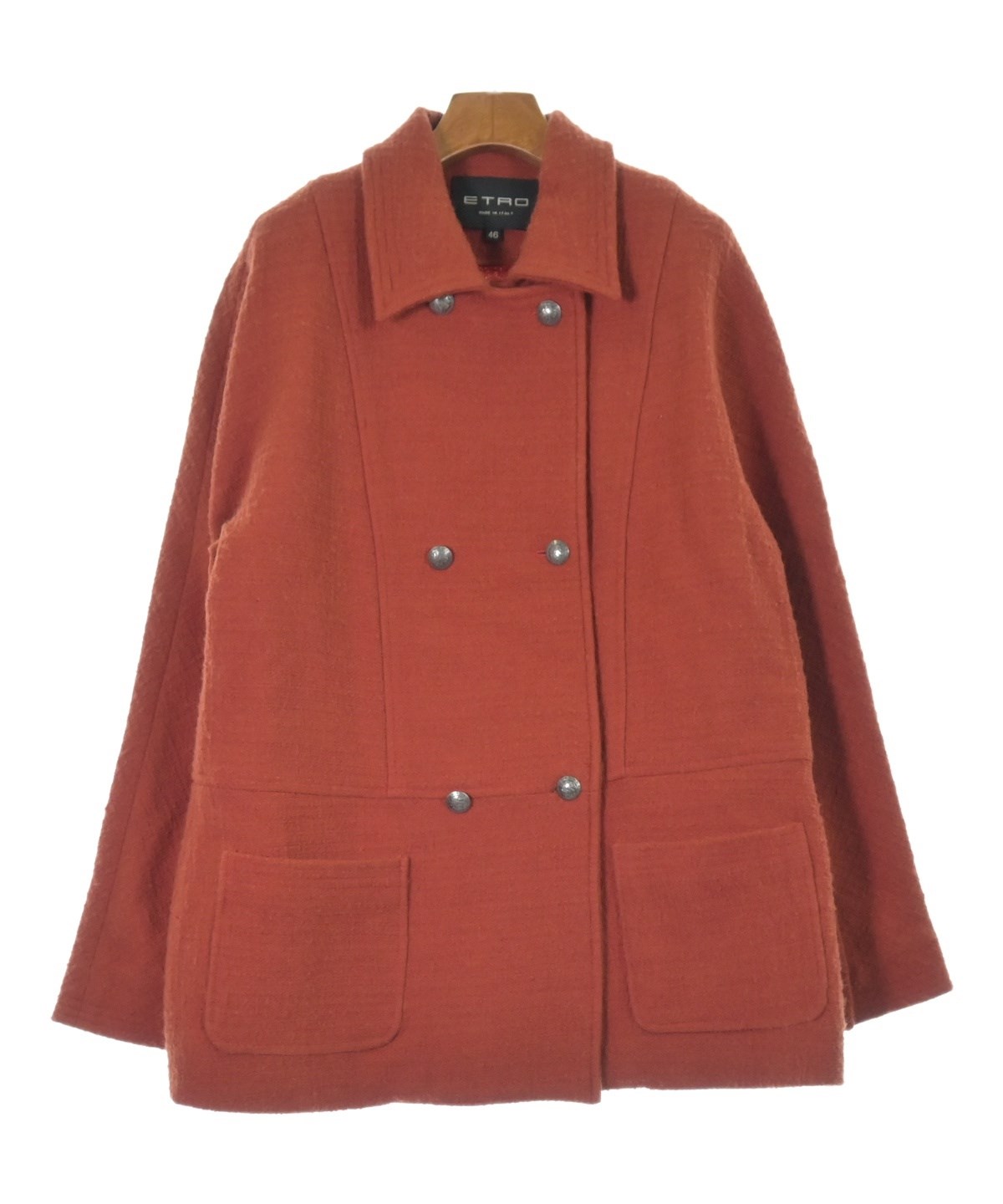 ETRO（エトロ）コート 赤 サイズ:46(XL位) レディース/2200641675041