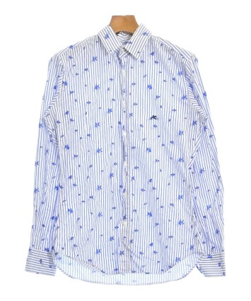 ETRO エトロ　刺繍入デザイン　長袖　白シャツ ETRO（エトロ）カジュアルシャツ 白 サイズ:38(S位) メンズ