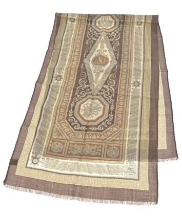 洗練されたデザイン　ETRO 正規品　大判ショール　約140×140 希少　44 ETRO（エトロ）ストール 茶 サイズ:- メンズ/2200611842077 |【公式