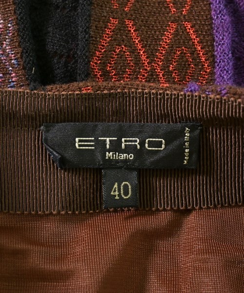 ETRO（エトロ）ひざ丈スカート 茶 サイズ:40(M位) レディース/2200621678048