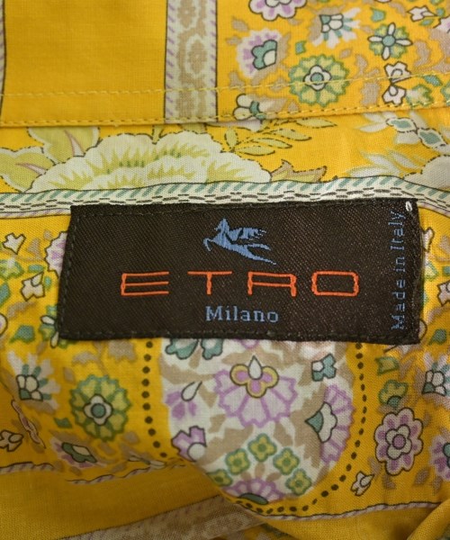 ETRO（エトロ）カジュアルシャツ 黄 サイズ:XL メンズ/2200614358025