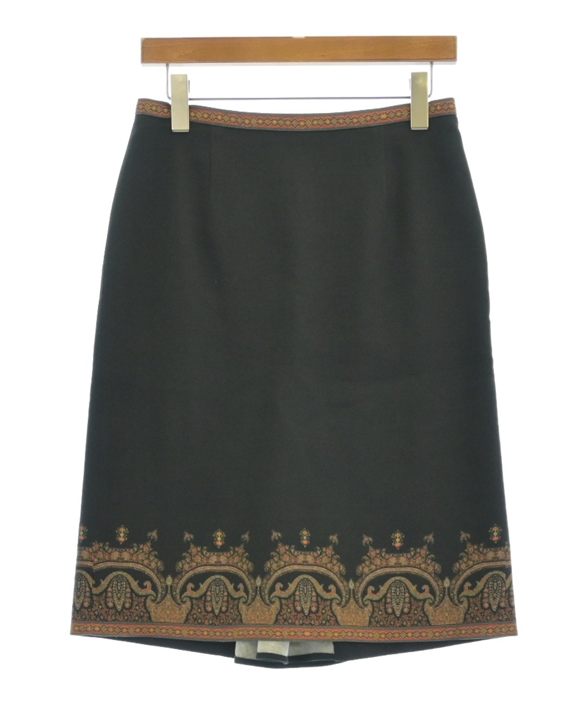 ETRO（エトロ）ひざ丈スカート 黒 サイズ:42(M位) レディース