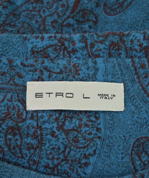 ETRO（エトロ）Tシャツ・カットソー 青 サイズ:L メンズ/2200673621016