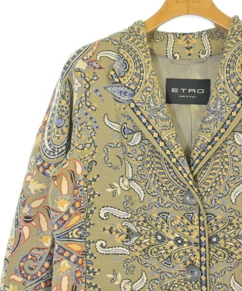 ETRO（エトロ）ステンカラーコート カーキ サイズ:38(S位) レディース/2200678648155