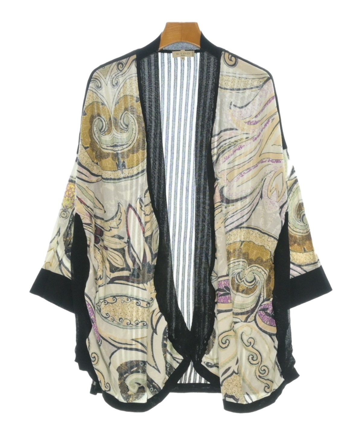 美品 エトロ ETRO ニット ロングカーディガン ロングスリーブ 総柄