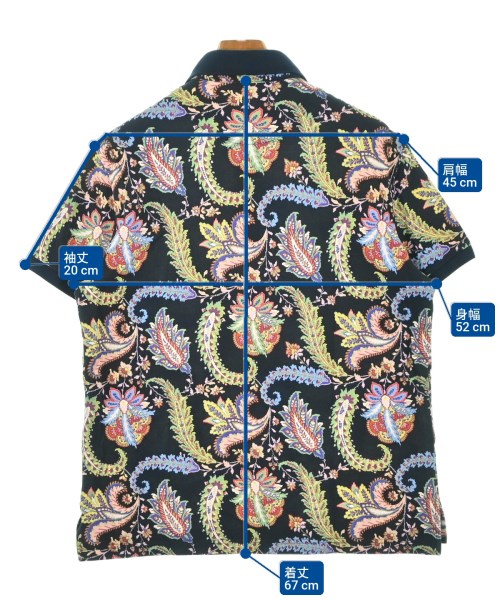 ETRO（エトロ）ポロシャツ 黒 サイズ:XL メンズ/2200693442073