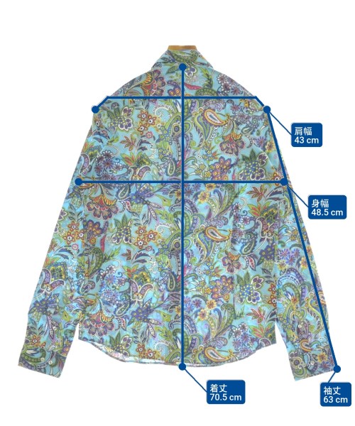 ETRO（エトロ）カジュアルシャツ 青 サイズ:M メンズ/2200646491240