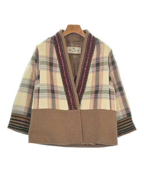 ETRO(エトロ)ノーカラージャケット 白 サイズ:38(S位)/2200659545015