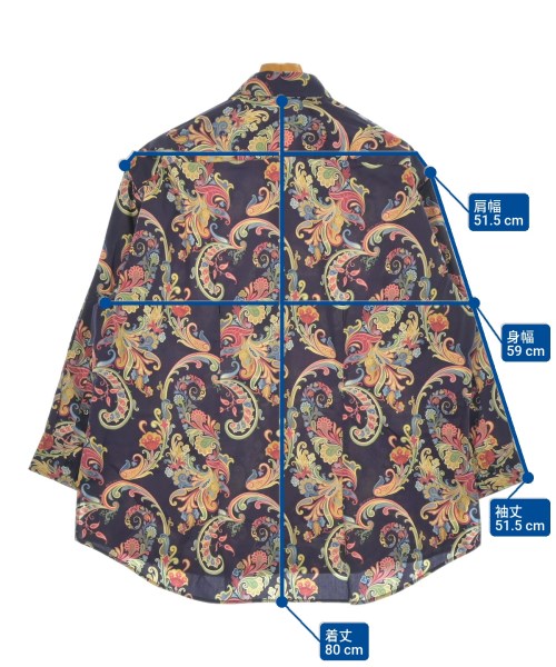 ETRO（エトロ）カジュアルシャツ 紺 サイズ:46(M位) メンズ/2200651951197