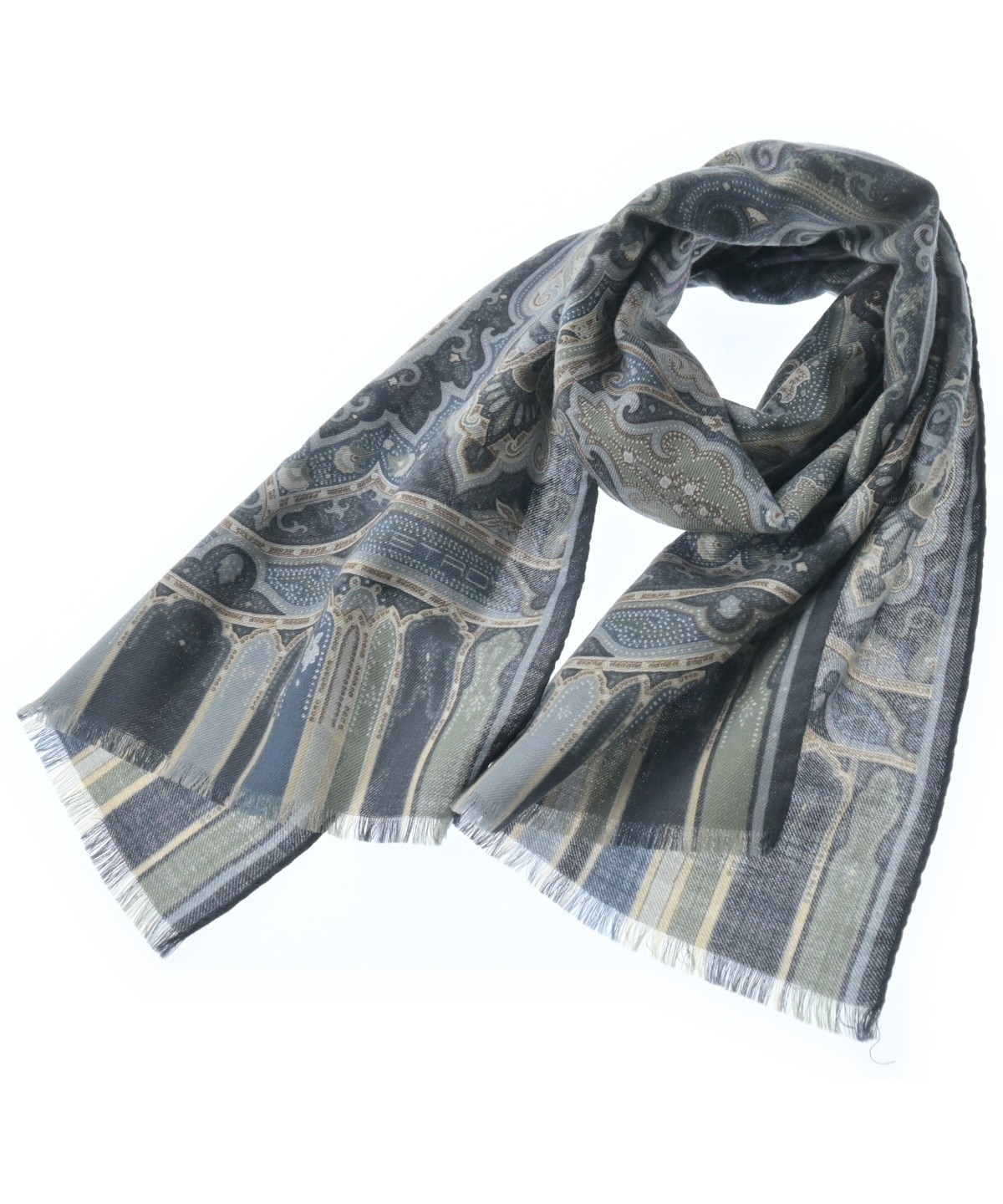 ETRO（エトロ）マフラー 紺 サイズ:- レディース/2200654180129