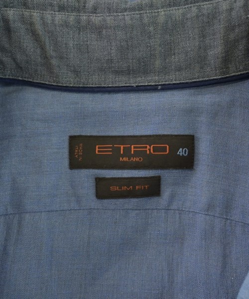 ETRO（エトロ）カジュアルシャツ 青 サイズ:40(L位) メンズ/2200707523019