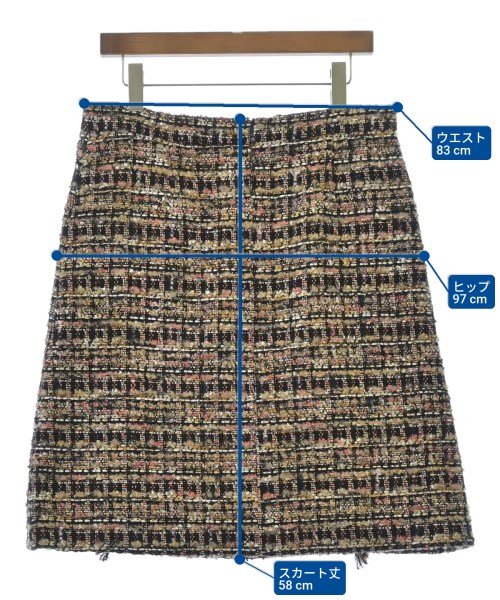 ETRO（エトロ）ひざ丈スカート 黒 サイズ:46(XL位) レディース/2200665412196