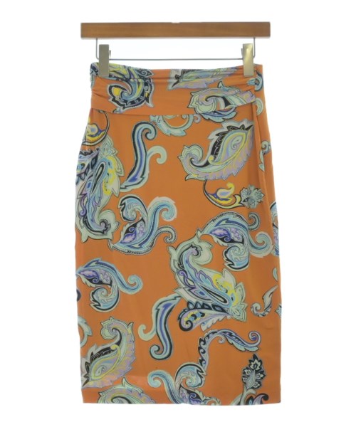 ETRO（エトロ）ひざ丈スカート オレンジ サイズ:40(M位) レディース/2200666978165