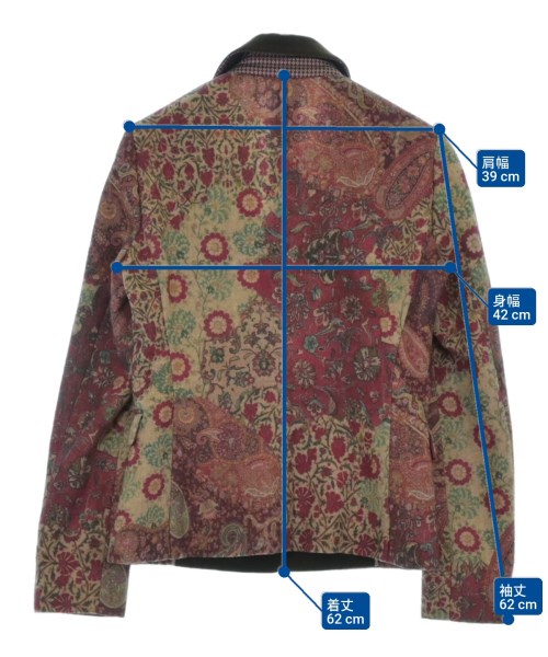 ETRO（エトロ）カジュアルジャケット 赤 サイズ:42(M位) レディース/2200667870017