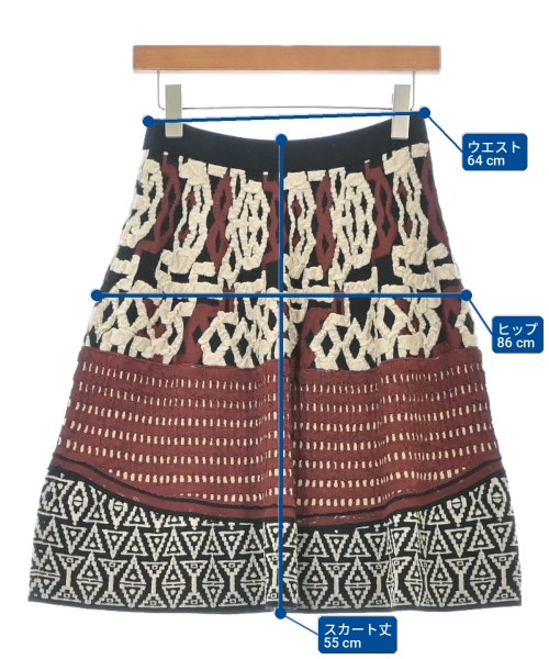ETRO（エトロ）ひざ丈スカート 赤 サイズ:40(M位) レディース/2200735008106