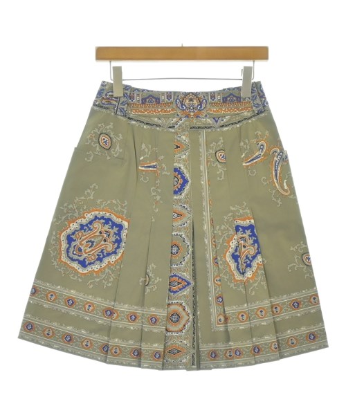 ETRO（エトロ）ひざ丈スカート カーキ サイズ:40(M位) レディース/2200735858282