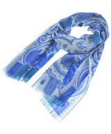 ETRO（エトロ）ストール 青 サイズ:- レディース/2200719924071