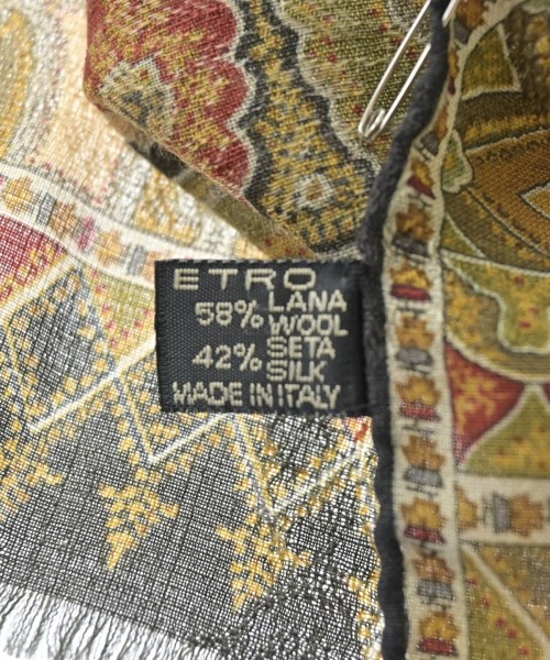ETRO（エトロ）ストール カーキ サイズ:- レディース/2200723140269