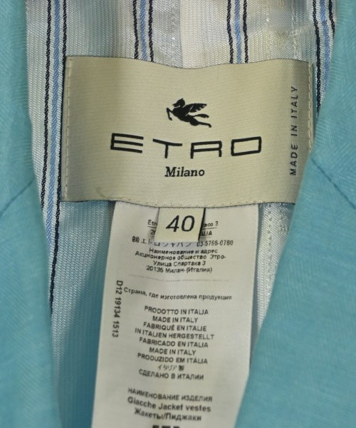 ETRO（エトロ）テーラードジャケット 青 サイズ:40(M位) レディース/2200684202044