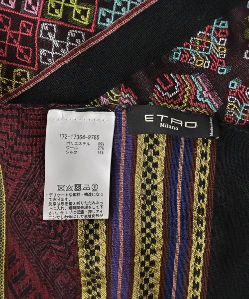 ETRO（エトロ）ストール 黒 サイズ:- レディース/2200686101147