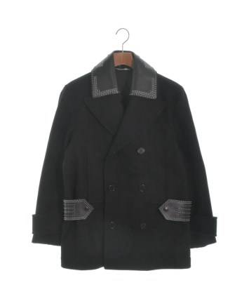 最終値下げ VALENTINO ヴァレンティノ国内正規 スタッズ ピーコート VALENTINO（ヴァレンティノ）ピーコート 黒 サイズ:46(M位) メンズ