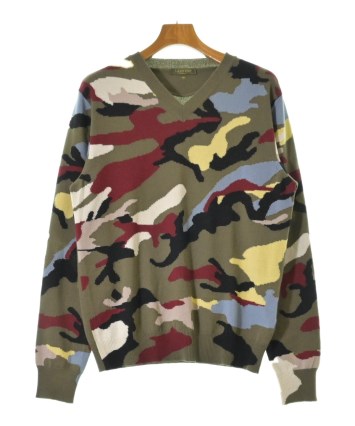 VALENTINO（ヴァレンティノ）ニット・セーター カーキ サイズ:M メンズ 