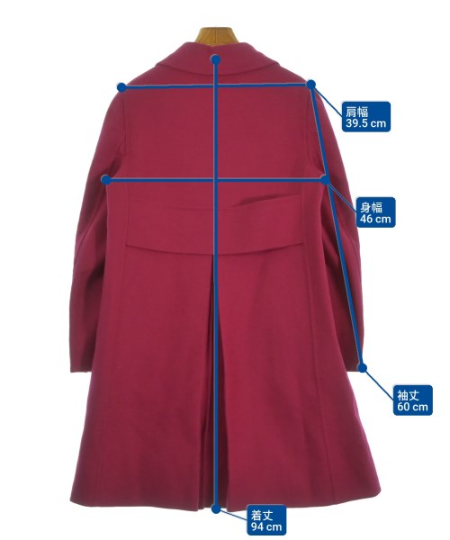 VALENTINO（ヴァレンティノ）チェスターコート ピンク サイズ:44(L位) レディース/2200636327016