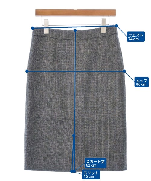 VALENTINO（ヴァレンティノ）ひざ丈スカート グレー サイズ:44(L位) レディース/2200639530093