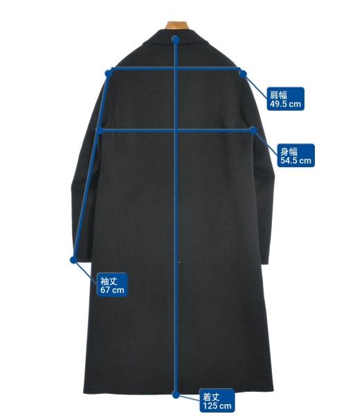 VALENTINO（ヴァレンティノ）チェスターコート 黒 サイズ:52(XXL位) メンズ/2200621926040