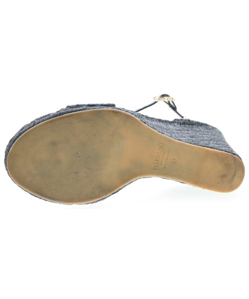 VALENTINO（ヴァレンティノ）サンダル 黒 サイズ:EU37(23.5cm位) レディース/2200619171438