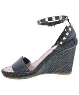 VALENTINO（ヴァレンティノ）サンダル 黒 サイズ:EU37(23.5cm位) レディース/2200619171438