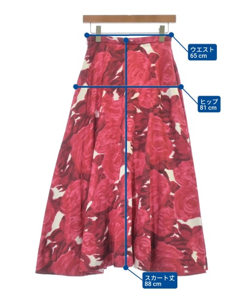 VALENTINO（ヴァレンティノ）ロング・マキシ丈スカート 赤 サイズ:38(S位) レディース/2200628213464