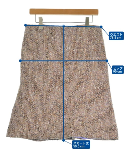 VALENTINO ROMA（ヴァレンティノローマ）ひざ丈スカート 茶 サイズ:44(L位) レディース/2200618444069