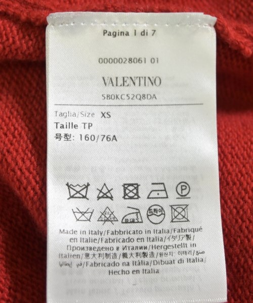VALENTINO（ヴァレンティノ）ニット・セーター 赤 サイズ:XS レディース/2200620750028