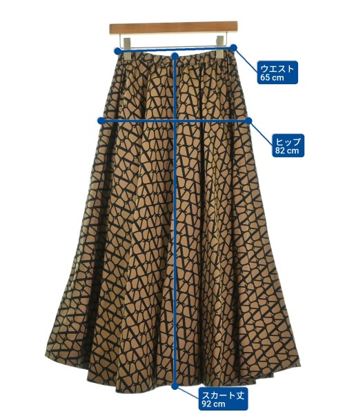 VALENTINO（ヴァレンティノ）ひざ丈スカート 茶 サイズ:40(M位) レディース/2200672911521