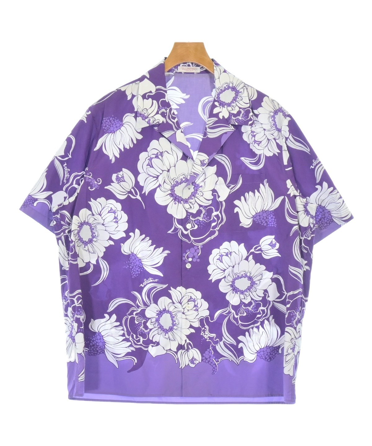 VALENTINO ヴァレンティノ カジュアルシャツ L 紫 【古着】【中古】【送料無料】 VALENTINO（ヴァレンティノ）カジュアルシャツ 紫 サイズ:48(L位