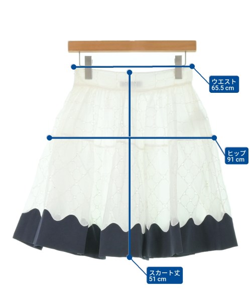 VALENTINO（ヴァレンティノ）ミニスカート 白 サイズ:38(S位) レディース/2200657078133