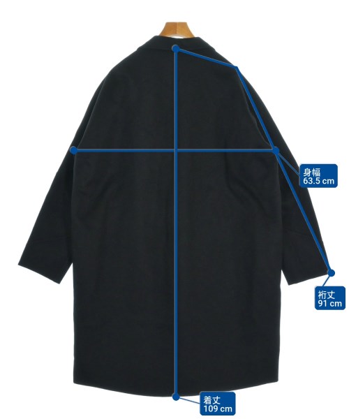 VALENTINO（ヴァレンティノ）チェスターコート 黒 サイズ:44(S位) メンズ/2200661406014