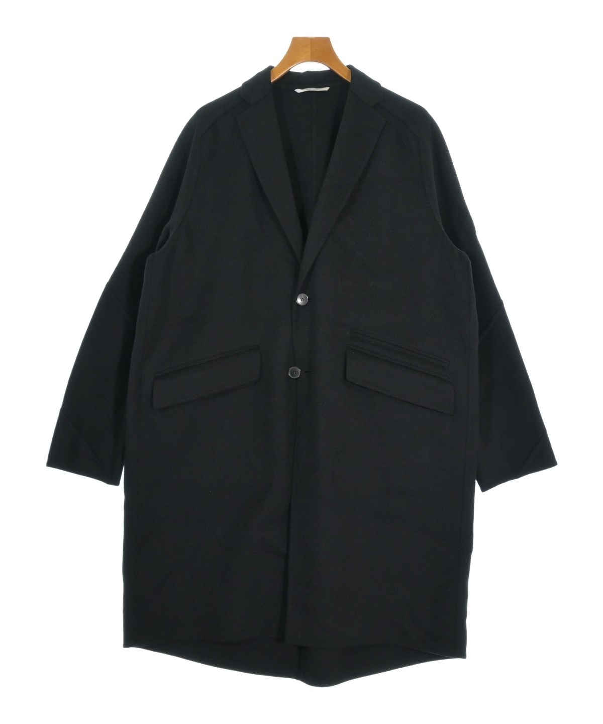 VALENTINO MEN’Sブラック チェスターコート VALENTINO（ヴァレンティノ）チェスターコート 黒 サイズ:44(S位