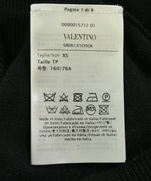 VALENTINO（ヴァレンティノ）ニット・セーター 黒 サイズ:XS レディース/2200711475090